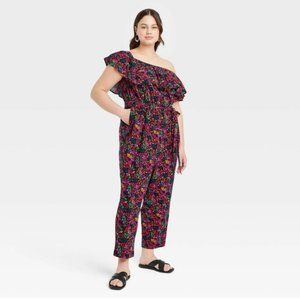 Women's Plus Size Ruffle Short Sleeve Jumpsuit - Ava & Viv 3X, New With Tags 6
